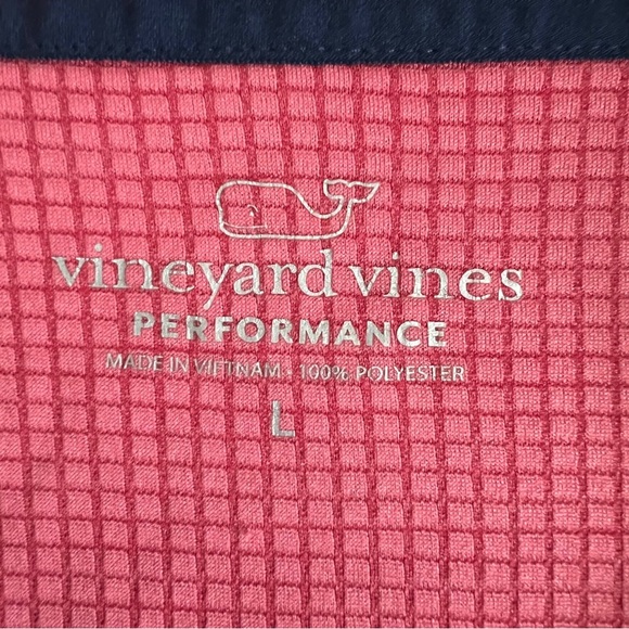 Vineyard Vines Performance Sankaty 1/2 Zip Red Pullover - Picture 5 of 6